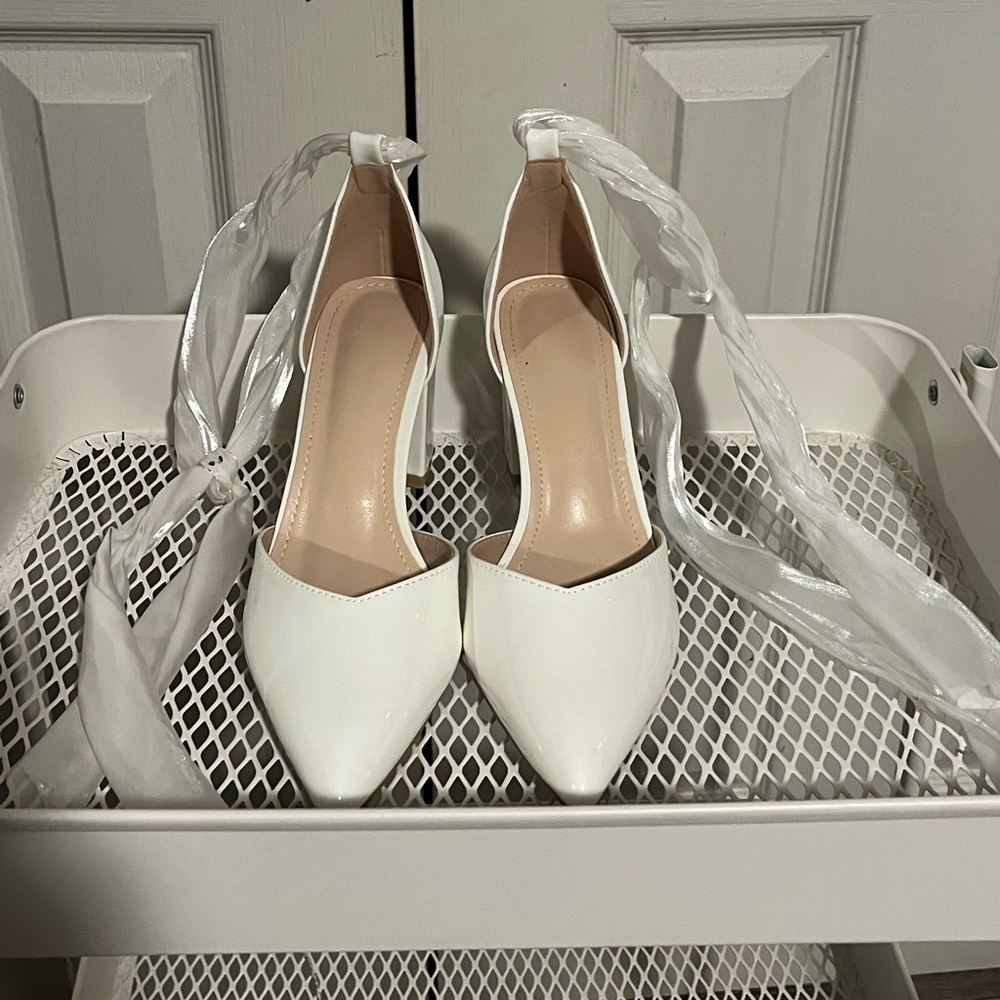 Papaya - White Ribbon Heels
